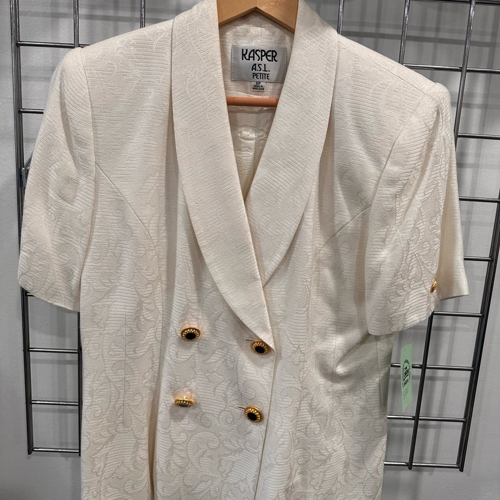Kasper Ivory Textured Blazer